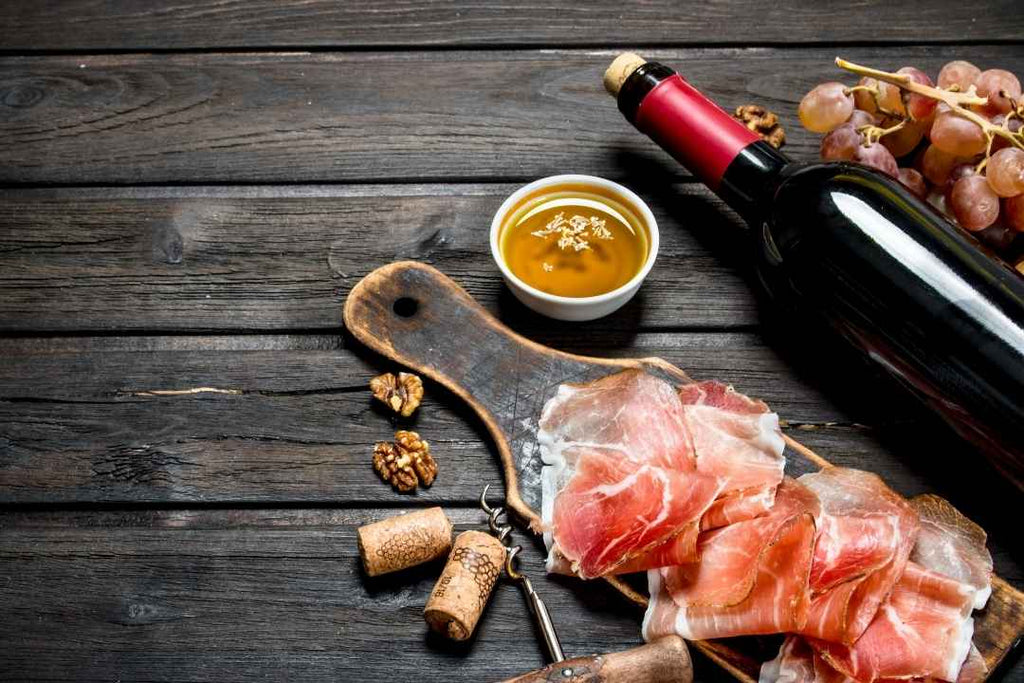 Pairing of pata negra ham at Christmas time