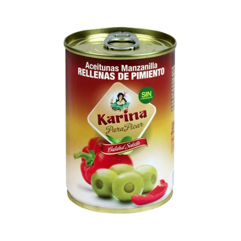 Aceitunas Verdes Manzanilla rellenas de Pimiento 295g