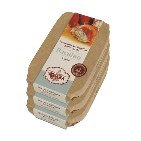 Pimientos del piquillo rellenos de bacalao 250g