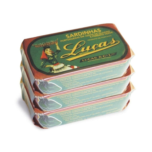 Sardines in Olive Oil and Green Pepper Luças 125g