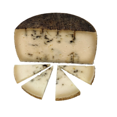 Geräucherter Manchego Schafskäse in Asche 250g